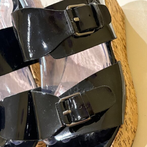 Bucco Capensis Black Platform Open Toe Sandals Size 10 - Picture 10 of 14